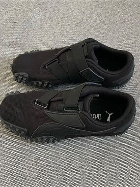 Puma Mostro Black Mesh Athletic Sneakers with Spiked Outsole